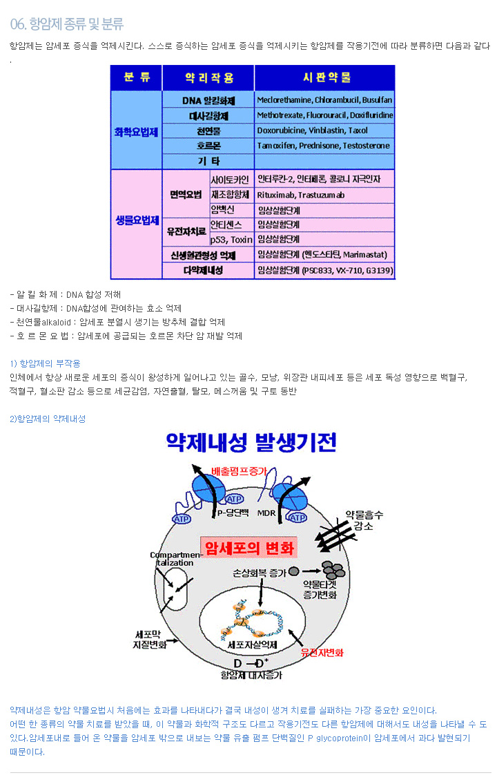 06. 항암제 종류 및 분류