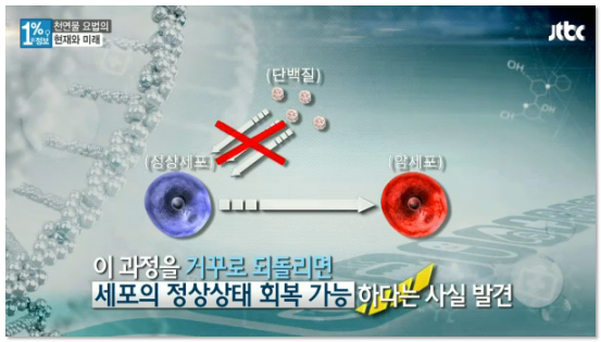 이 과정을 거꾸로 되돌리면 세포의 정상상태 회복 가능 하다는 사실 발견